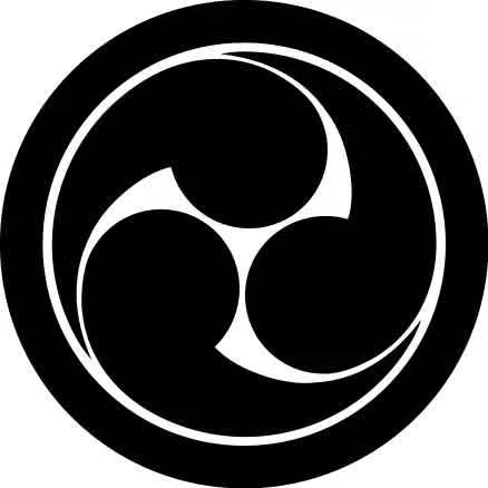 丸に左三つ巴の家紋