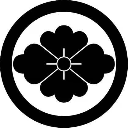丸に花菱の家紋