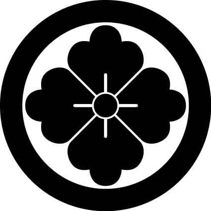 丸に四方花菱の家紋