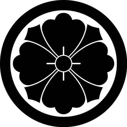 丸に四方剣花菱の家紋