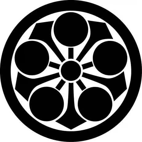 丸に剣梅鉢の家紋